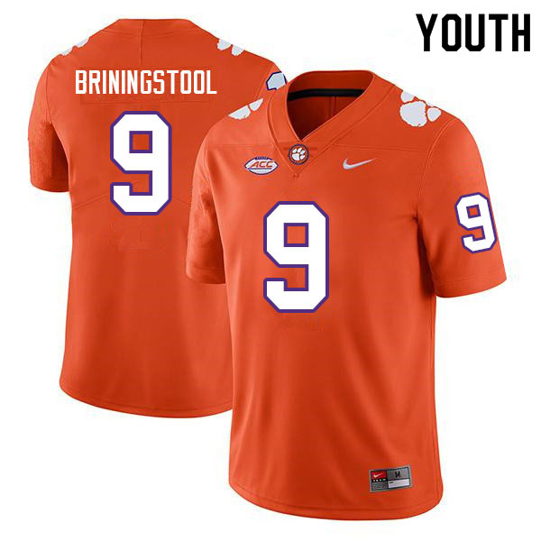Youth #9 Jake Briningstool Clemson Tigers College Football Jerseys Sale-Orange - Click Image to Close